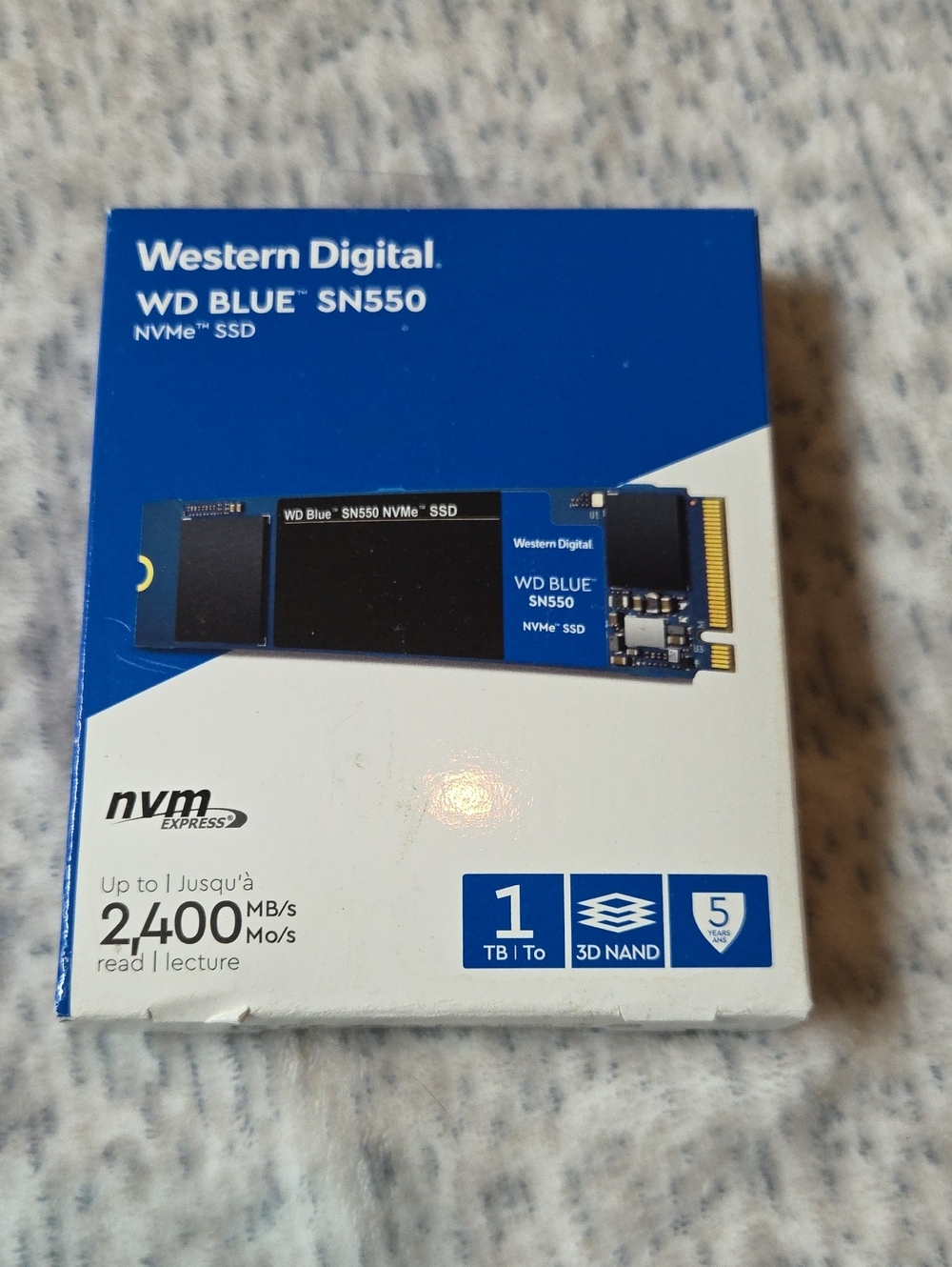 Western Digital WD Blue SN550 1TB NVMe SSD - Blue